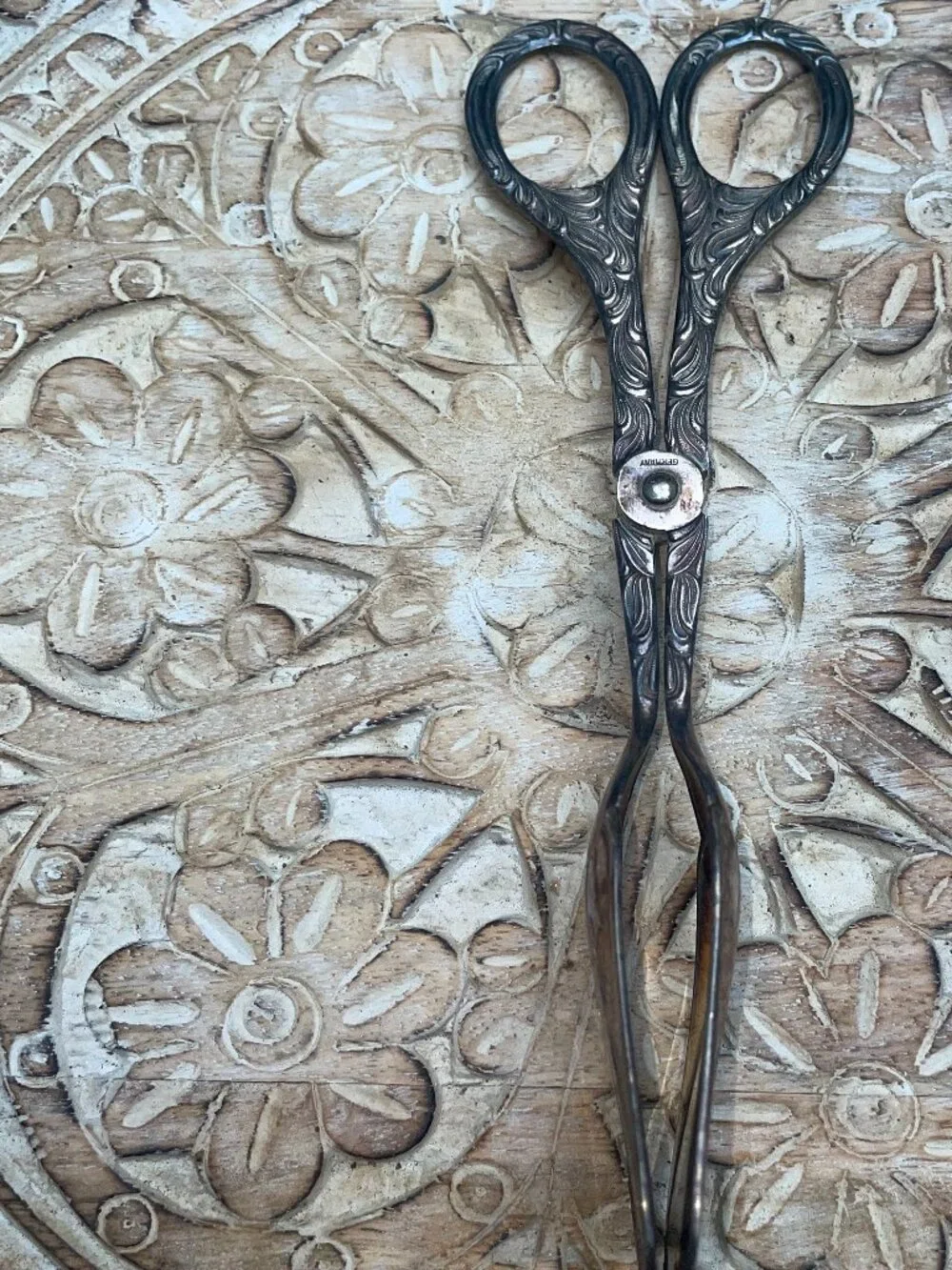 Antique Silver Plated Serving Tongs